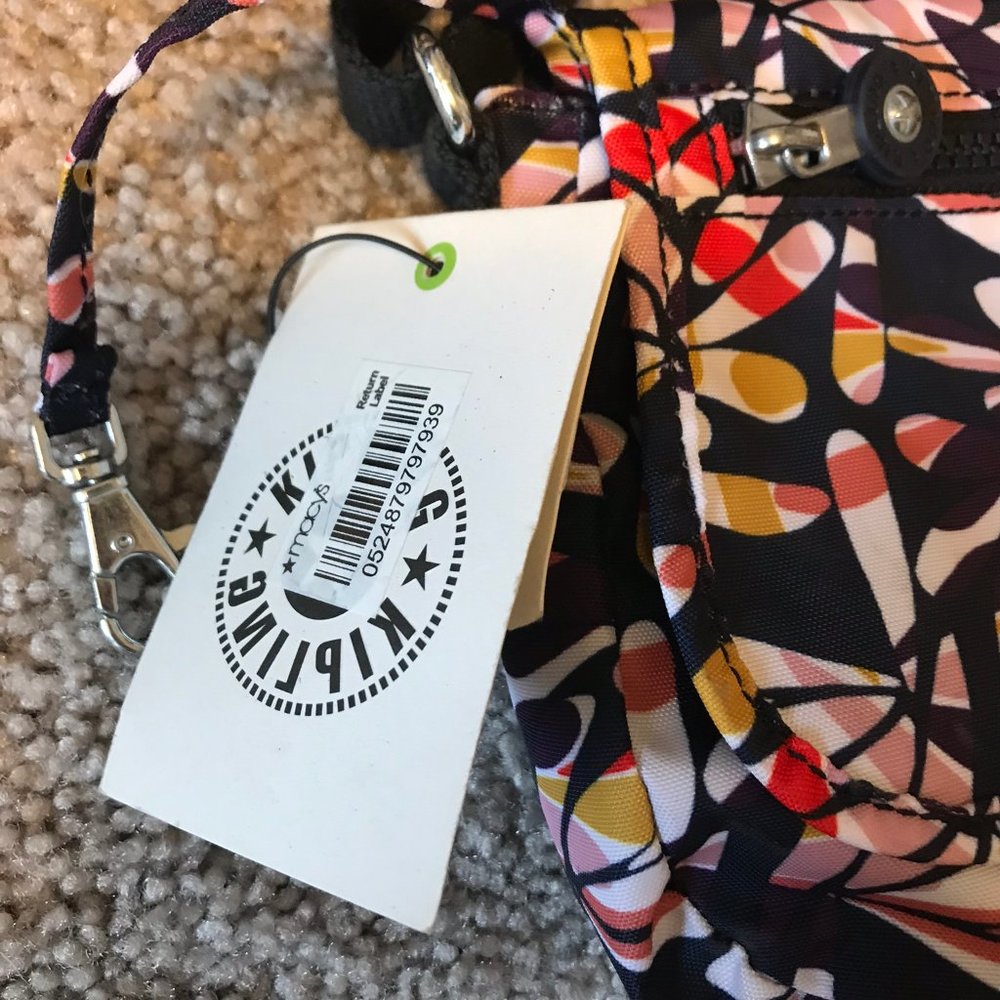 KIPLING NEW Sm Sabian Retro Floral crossbody Purse - Picture 2 of 4